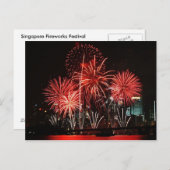 Singapore Fireworks Festival 1 Briefkaart (Voorkant / Achterkant)