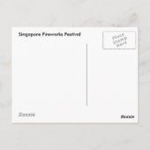 Singapore Fireworks Festival 2 Briefkaart (Achterkant)