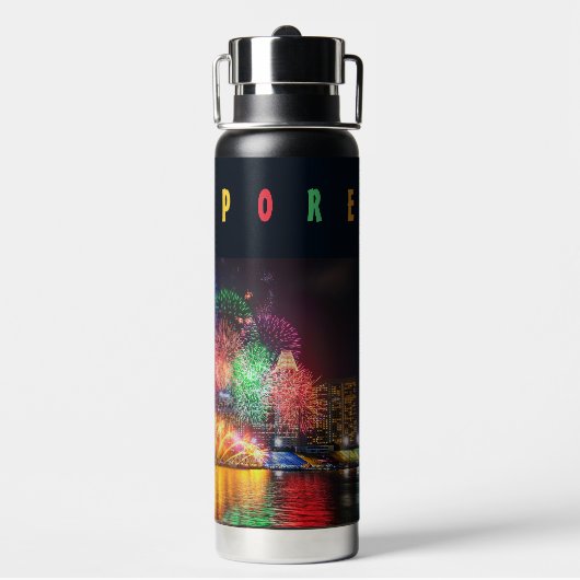 Singapore Fireworks Waterfles (Achterkant)