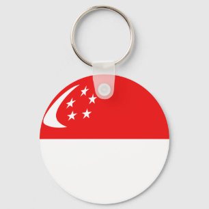 Singapore Fisheye Flag Sleutelhanger