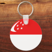 Singapore Fisheye Flag Sleutelhanger (Voorkant)