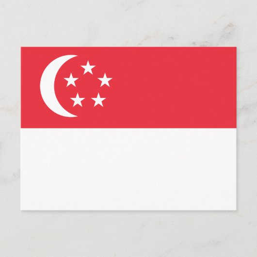 Singapore Flag Briefkaart (Voorkant)