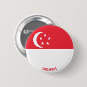Singapore Flag Charming Patriotic Ronde Button 5,7 Cm (Voorkant /achterkant)