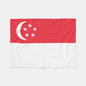 Singapore Flag Fleece Deken (Voorkant (Horizontaal))