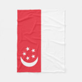 Singapore Flag Fleece Deken (Voorkant)