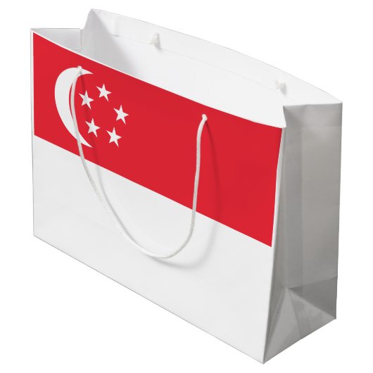 Singapore Flag Groot Cadeauzakje (Achterkant Gekanteld)