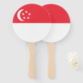 Singapore Flag Handwaaier (Voorkant en achterkant)