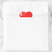 Singapore Flag Heart Sticker (Tas)