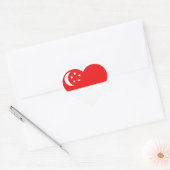 Singapore Flag Heart Sticker (Envelop)
