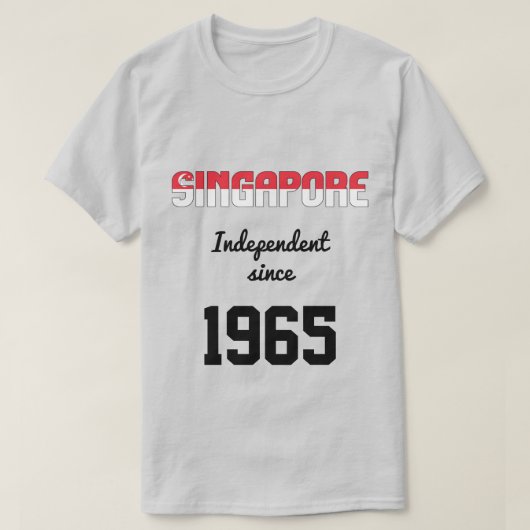 Singapore Flag Independence Celebration T-shirt (Design voorkant)