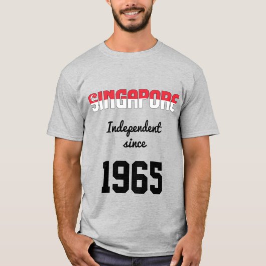 Singapore Flag Independence Celebration T-shirt (Voorkant)