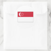 Singapore FLAG International Ronde Sticker (Tas)