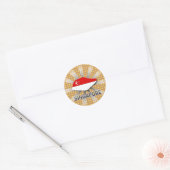 Singapore Flag Kaart 2.0 Ronde Sticker (Envelop)