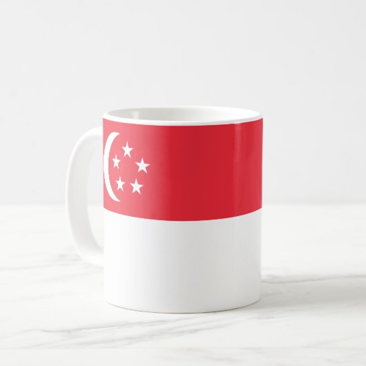 Singapore Flag Koffiemok (Voorkant links)