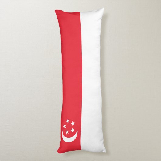 Singapore Flag Lichaamskussen (Achterkant (Verticaal))