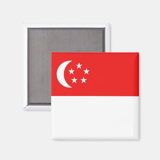 Singapore Flag Magnet (Voorkant / Achterkant)