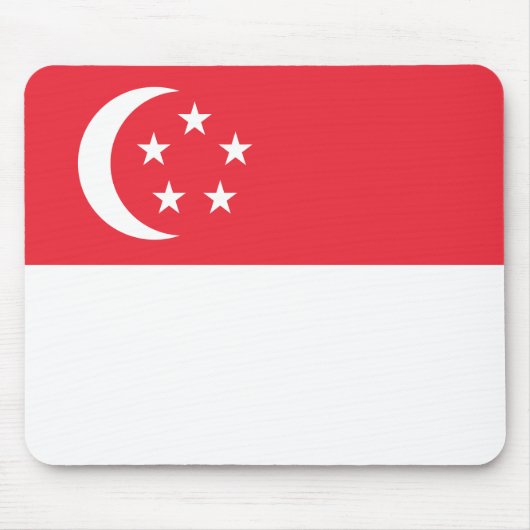 Singapore Flag Magnet Muismat (Voorkant)