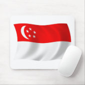 Singapore Flag Mousepad Muismat (Met muis)