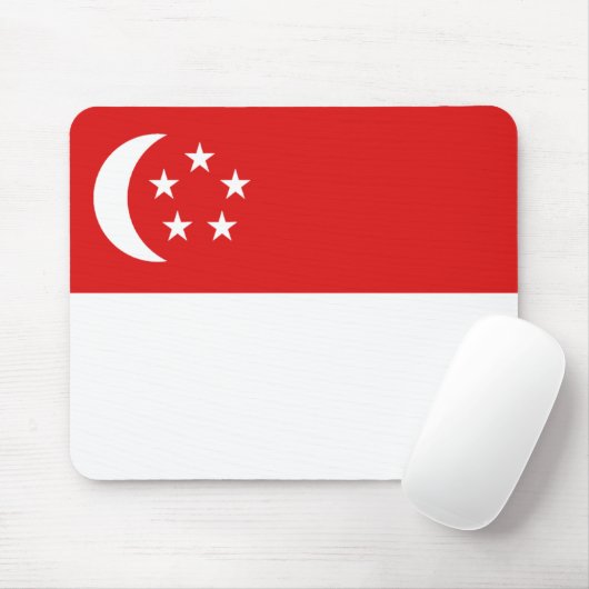Singapore Flag Mousepad Muismat (Met muis)