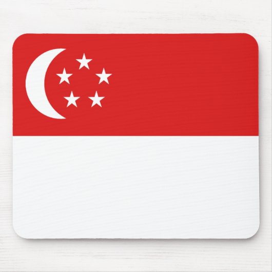 Singapore Flag Mousepad Muismat (Voorkant)