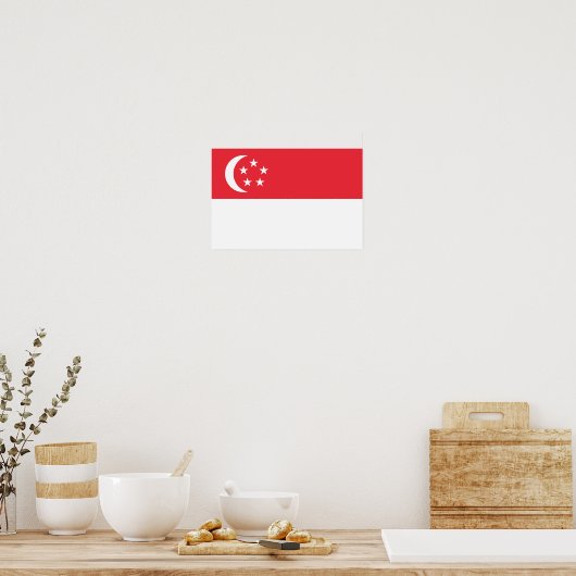 Singapore Flag Poster (Keuken)