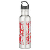 Singapore Flag Prachtige Patriotic Waterfles (Achterkant)