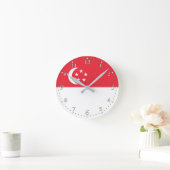 Singapore Flag Ronde Klok (Huis)