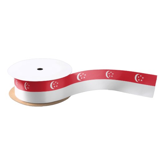 Singapore Flag Satijnen Lint (Spoel)