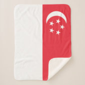 Singapore Flag Sherpa Deken (Voorkant)