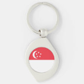 Singapore Flag Sleutelhanger (Voorkant)