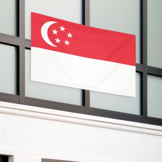 Singapore Flag Spandoek (Buitenkant Gebouw)