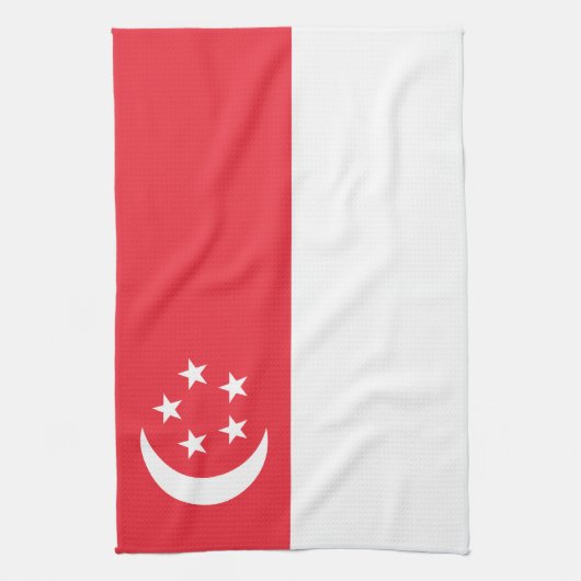 Singapore Flag Theedoek (Verticaal)