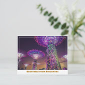 Singapore Gardens by the Bay bij Night Modern Briefkaart (Staand voorkant)