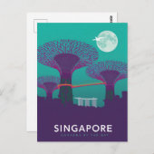 Singapore Gardens by the Bay Night View Briefkaart (Voorkant / Achterkant)