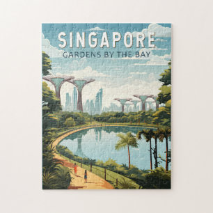 Singapore Gardens by the Bay Travel Art Vintage Legpuzzel