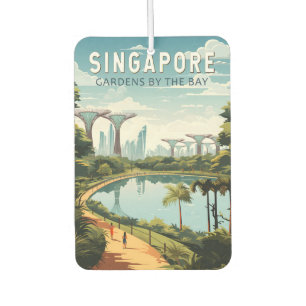Singapore Gardens by the Bay Travel Art Vintage Luchtverfrisser