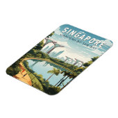 Singapore Gardens by the Bay Travel Art Vintage Magneet (Linkerzijde)