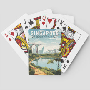 Singapore Gardens by the Bay Travel Art Vintage Pokerkaarten