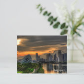 Singapore Goldenhour Briefkaart (Staand voorkant)