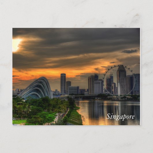 Singapore Goldenhour Briefkaart (Voorkant)