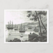 Singapore haven 1819 briefkaart (Voorkant)