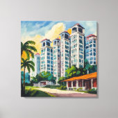 Singapore HDB Estate - Uitgerekte canvas Print (Voorkant)