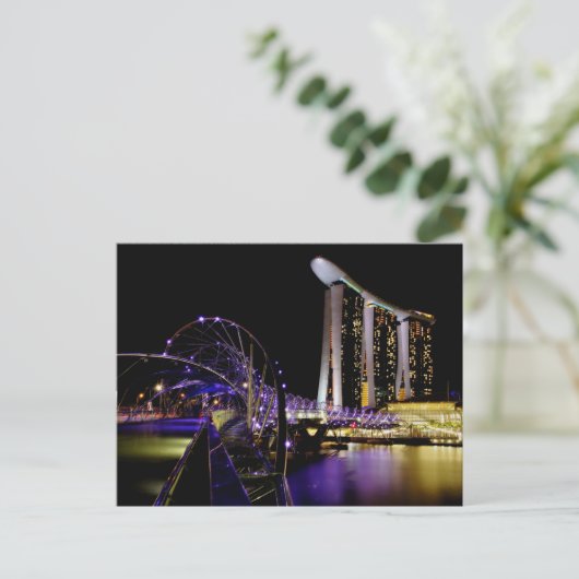 Singapore Helix Bridge Briefkaart (Staand voorkant)