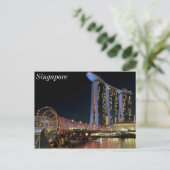Singapore Helix Bridge op Marina Bay Sands Briefkaart (Staand voorkant)