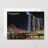 Singapore Helix Bridge op Marina Bay Sands Briefkaart (Voorkant / Achterkant)