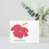 SINGAPORE HIBISCUS COLLECTIE BRIEFKAART (Staand voorkant)