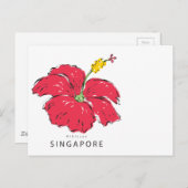 SINGAPORE HIBISCUS COLLECTIE BRIEFKAART (Voorkant / Achterkant)