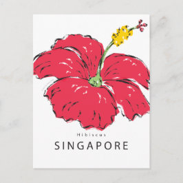 SINGAPORE HIBISCUS COLLECTIE BRIEFKAART