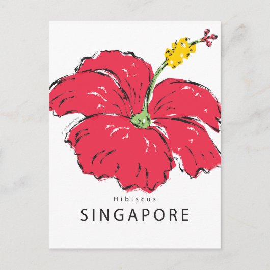 SINGAPORE HIBISCUS COLLECTIE BRIEFKAART (Voorkant)