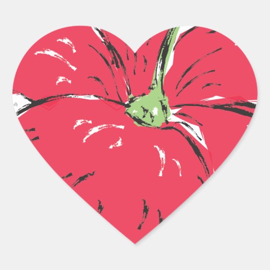 SINGAPORE HIBISCUS COLLECTIE HART STICKER (Voorkant)